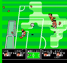 Kunio Kun no Nekketsu Soccer League (Japan) In game screenshot